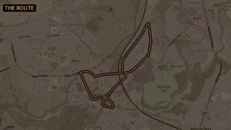 Map of the Church St, Eton Hill, Spring Lane, Asda route