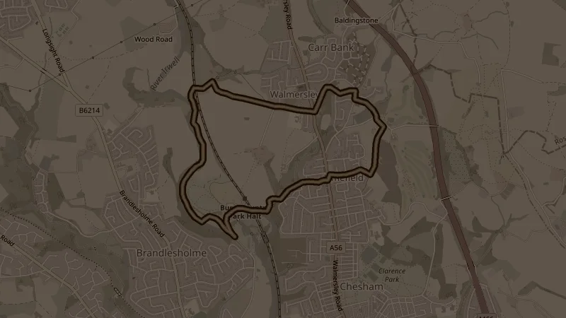 Map of the Burrs tour route