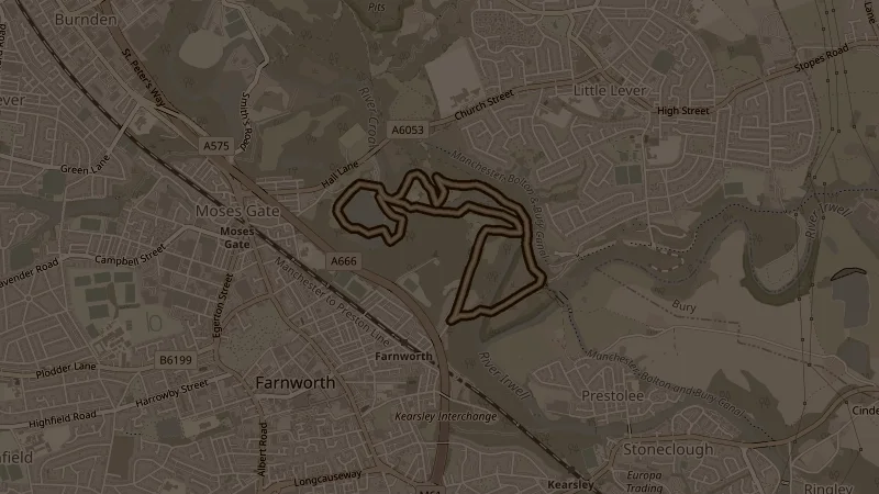 Map of the Crompton Lodges and canal route