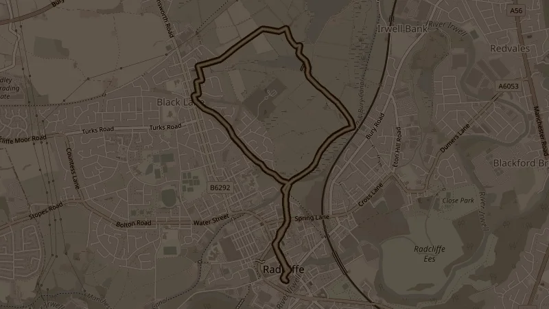 Map of the Withins Reservoir via Banana Path route