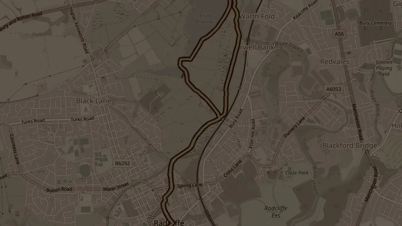 Map of the Withins and Elton back along canal route