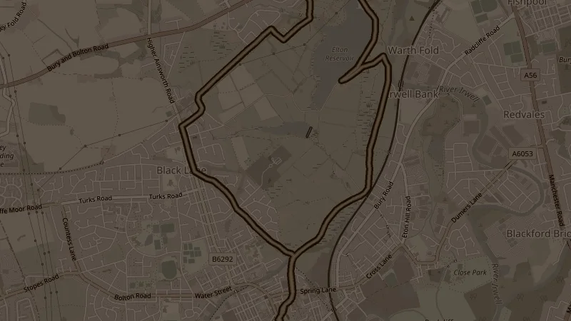 Map of the Canal, Elton & Banana Path route