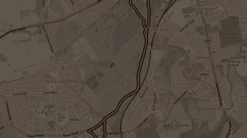 Map of the Canal, Elton, Woos, Daisyfield route