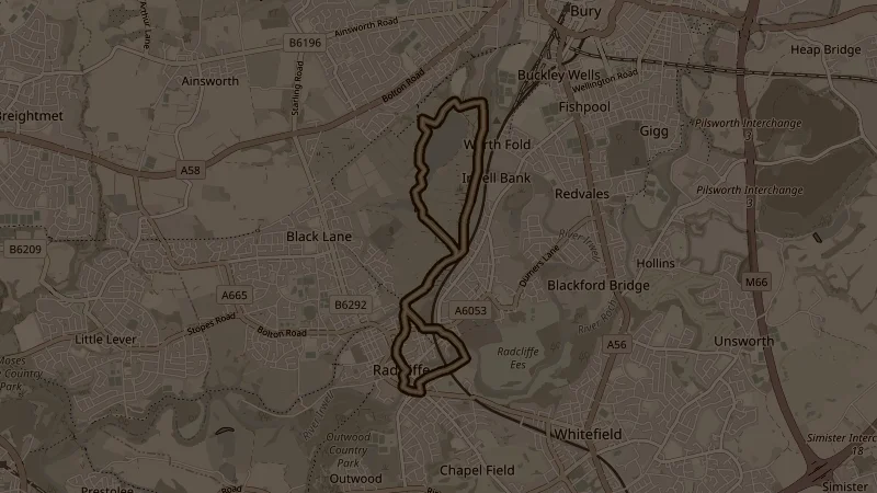 Map of the Elton via Milltown Bridge route